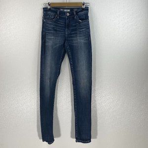 BKE ALEC DARK WASH BLUE SKINNY JEANS
